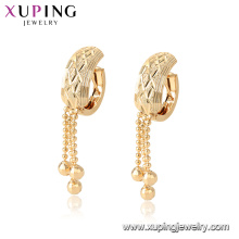 96890 xuping environmental copper gold plated fashion drop earring